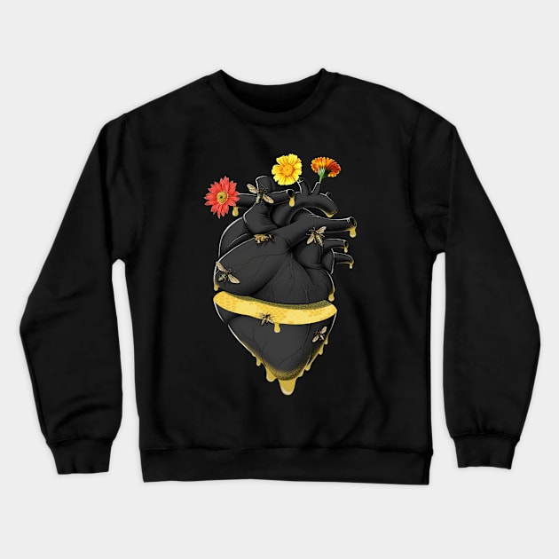 Sweet Heart Save the Bees by Tobe Fonseca Crewneck Sweatshirt by Tobe_Fonseca